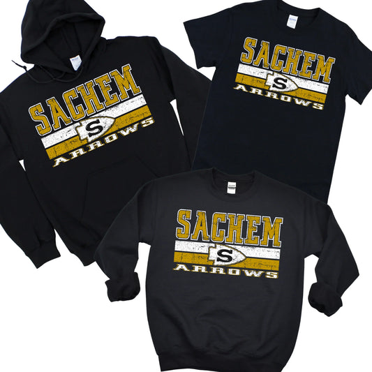 Vintage Sachem Arrows - Black | Nokomis Elementary Spiritwear Fundraiser | LI Spirit & Sports Apparel