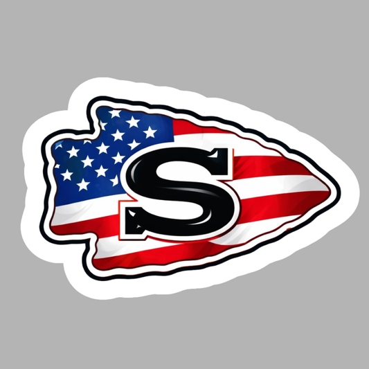 Sachem American Flag Car Magnet | Nokomis Spiritwear Fundraiser | LI Spirit & Sports Apparel