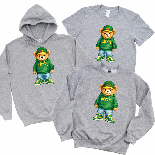 Varsity Bear: Drexel Edition - Athletic Gray | Drexel Avenue Apparel | LI Spirit & Sports Apparel