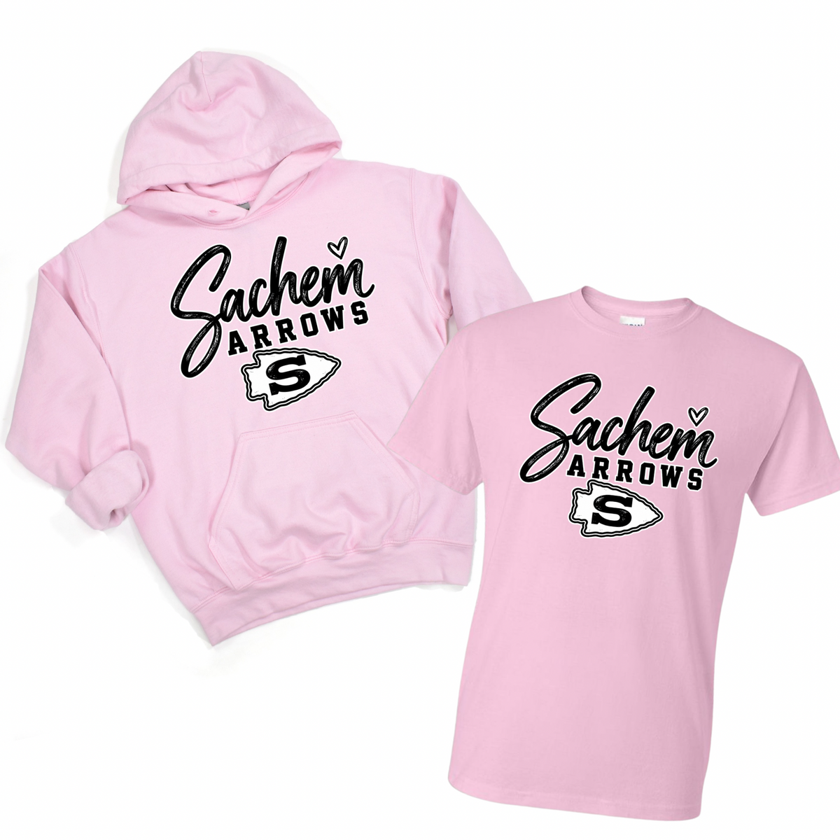 Sachem Heartline - Pink | Nokomis Elementary Spiritwear Fundraiser | LI Spirit & Sports Apparel