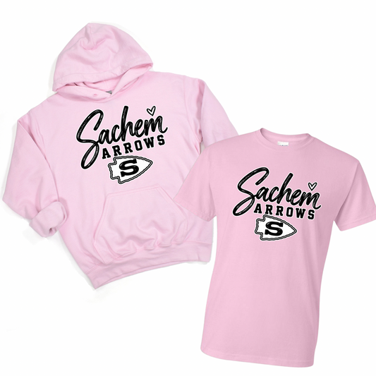 Sachem Heartline - Pink | Nokomis Elementary Spiritwear Fundraiser | LI Spirit & Sports Apparel