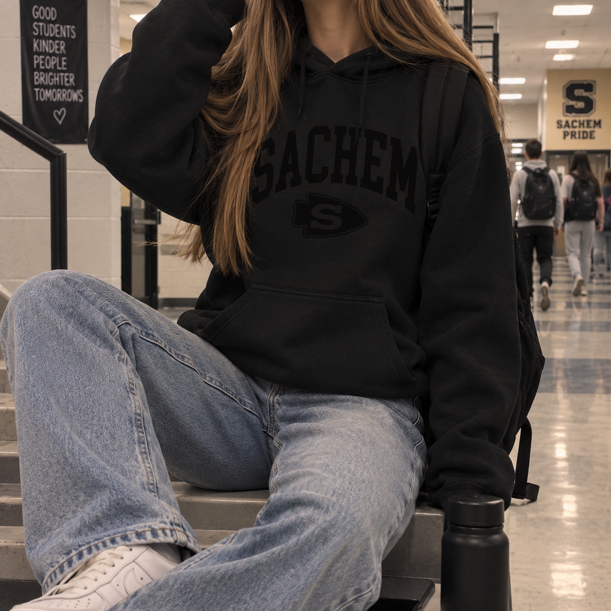 Sachem Arrow Black on Black | Sachem Apparel | LI Spirit & Sports Apparel