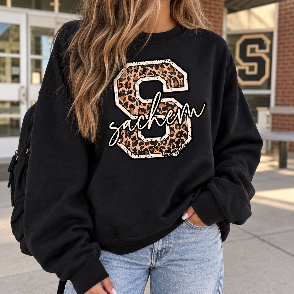 Sachem Leopard Game Day S - Black | Sachem Apparel | LI Spirit & Sports Apparel