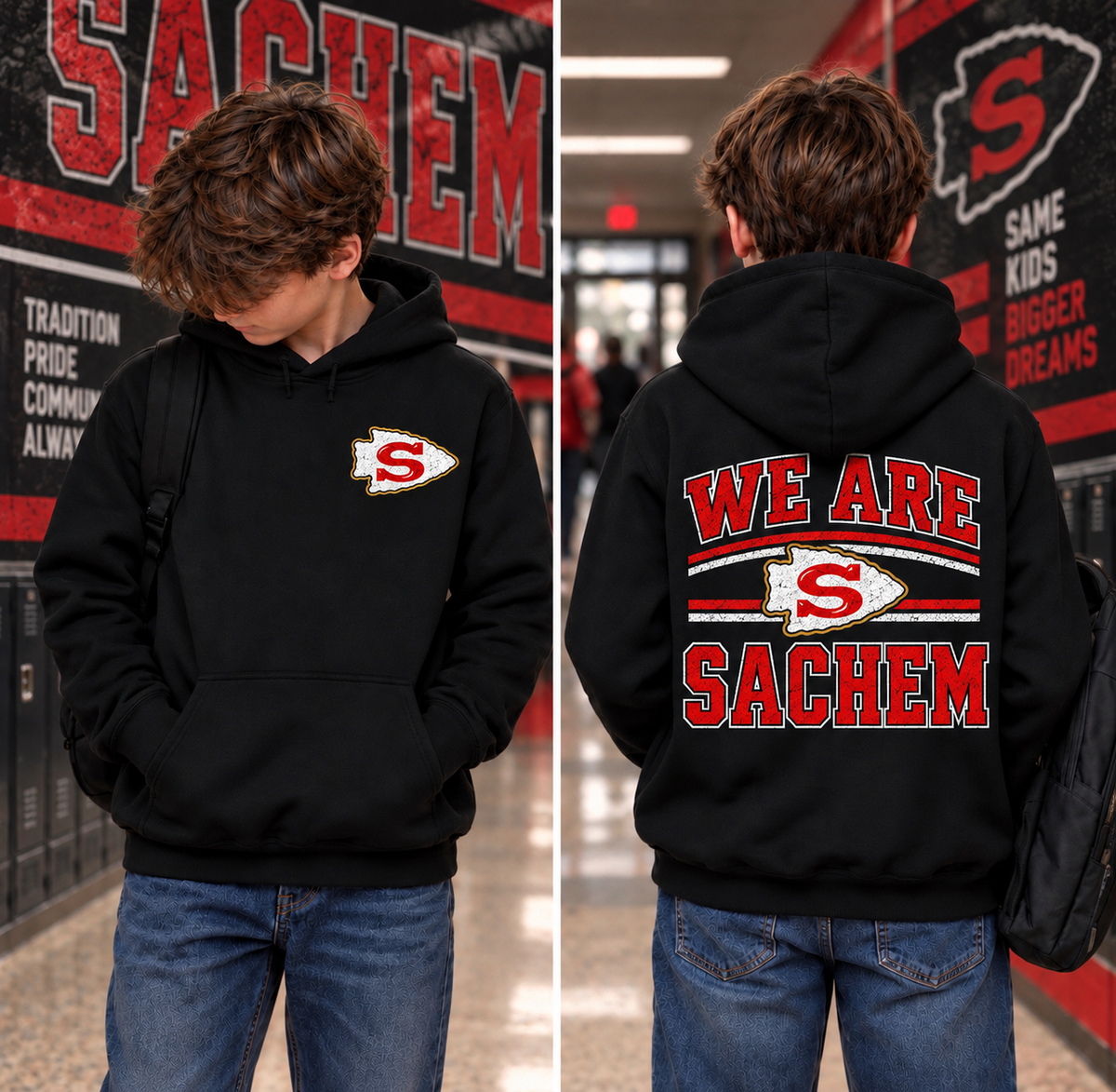 We are Sachem (Red) - Black | Sachem Apparel | LI Spirit & Sports Apparel