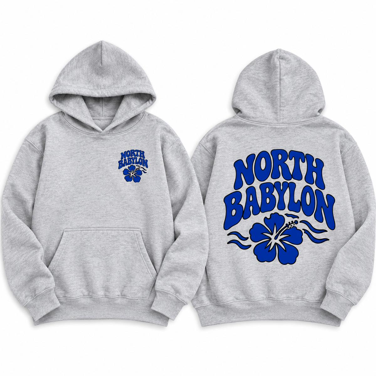 North Babylon Coastal Hibiscus - Athletic Gray | Woods Road Elementary Spiritwear Fundraiser | LI Spirit & Sports Apparel