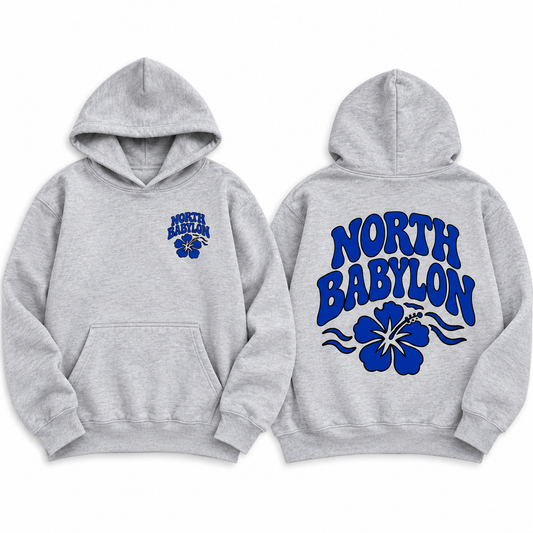 North Babylon Coastal Hibiscus - Athletic Gray | Woods Road Elementary Spiritwear Fundraiser | LI Spirit & Sports Apparel