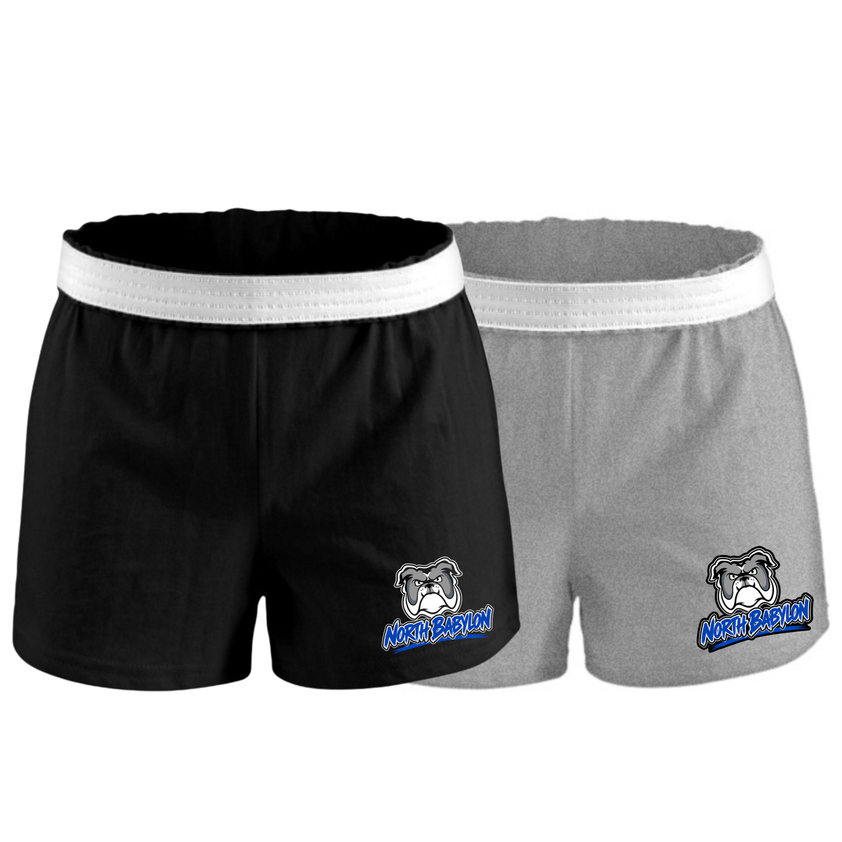 North Babylon Bulldogs Girls/Womens Shorts | Woods Road Spiritwear Fundraiser | LI Spirit & Sports Apparel