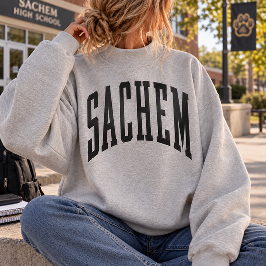 Sachem Mock Neck - Athletic Gray | Waverly Spiritwear | LI Spirit & Sports Apparel